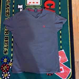 Small gray polo shirt